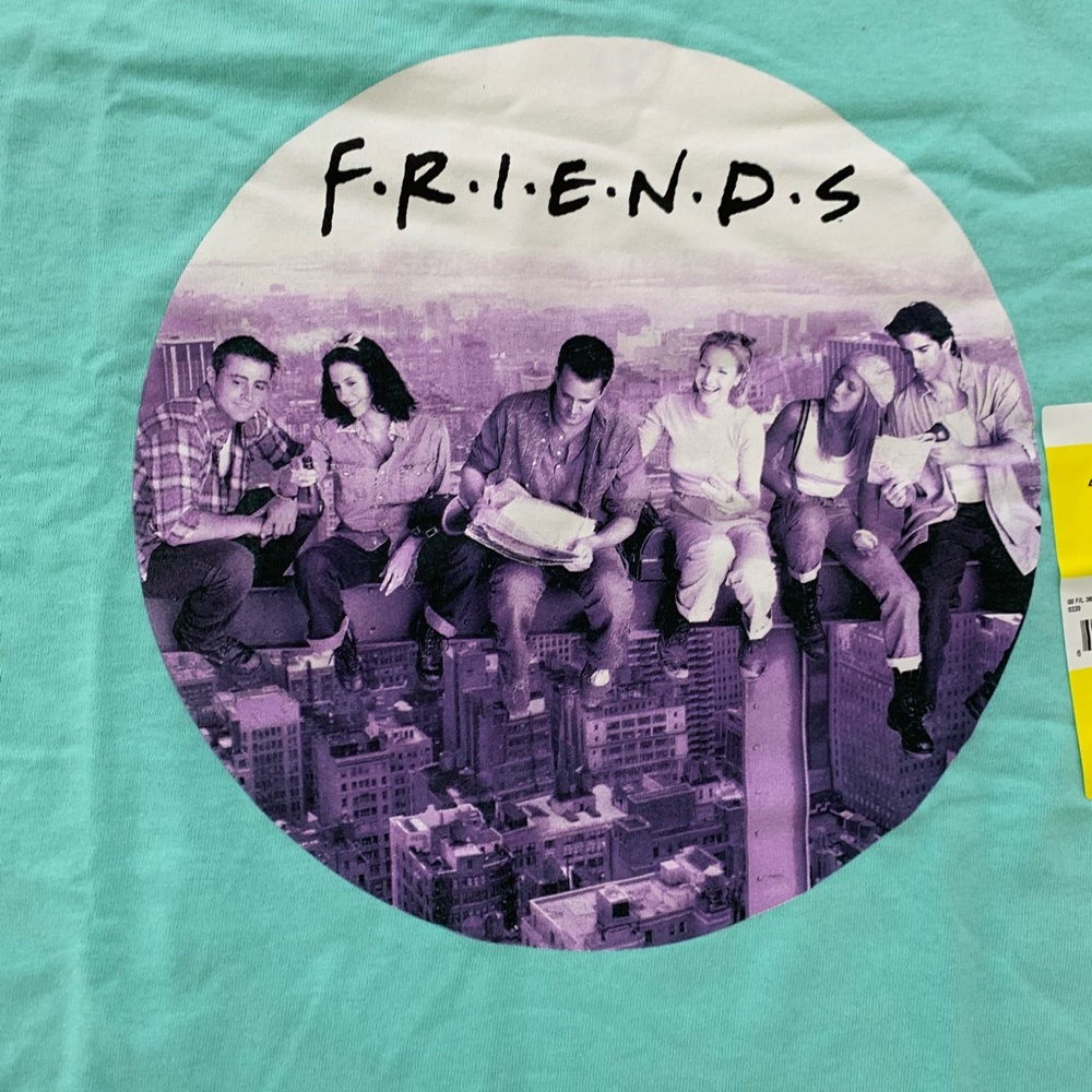 Teal Friends Graphic T-Shirt. Size Large. - Picture 2 of 7